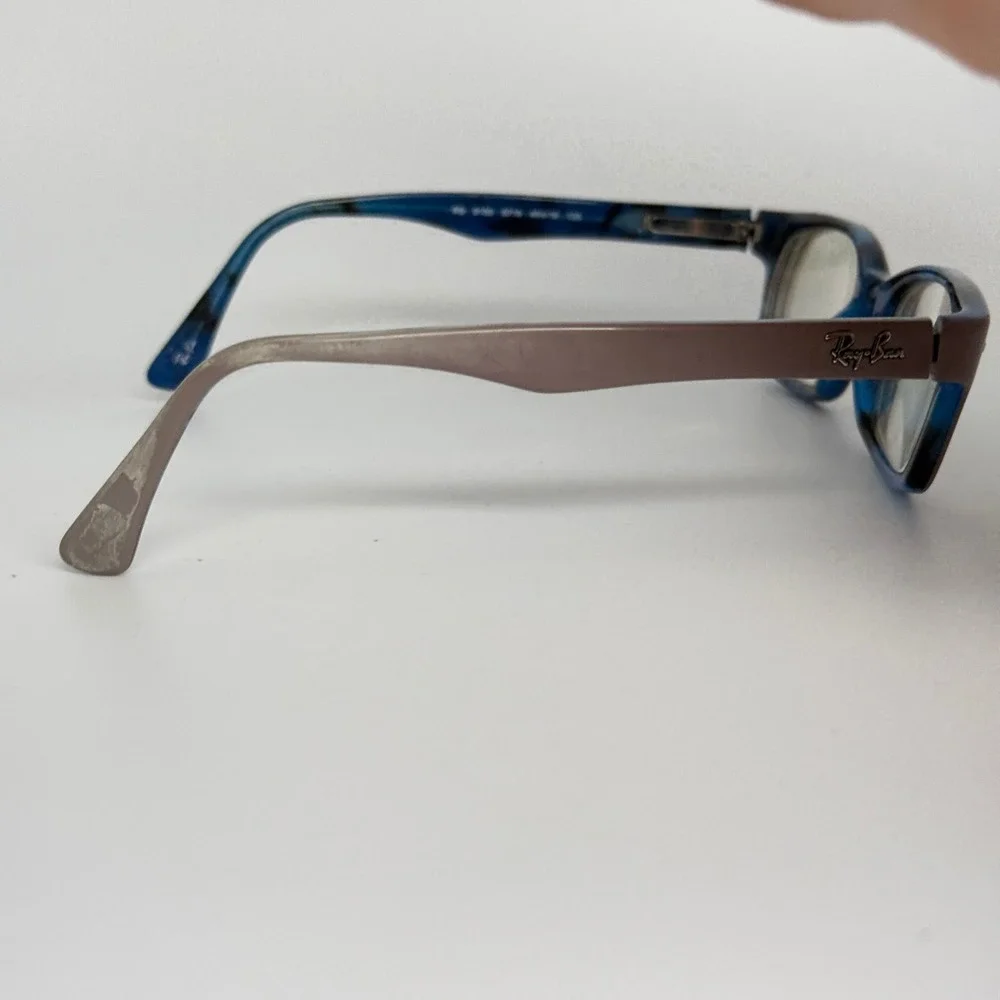 Ray-Ban RB 5150 5715 Blue Tortoise Brown Eyeglasses Frames‎ 48-19-135 Mens 21804